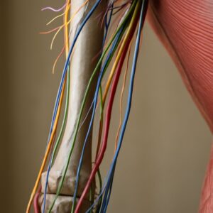 Illustration of arm vein anatomy and its connection to superhero and unicorn anatomy