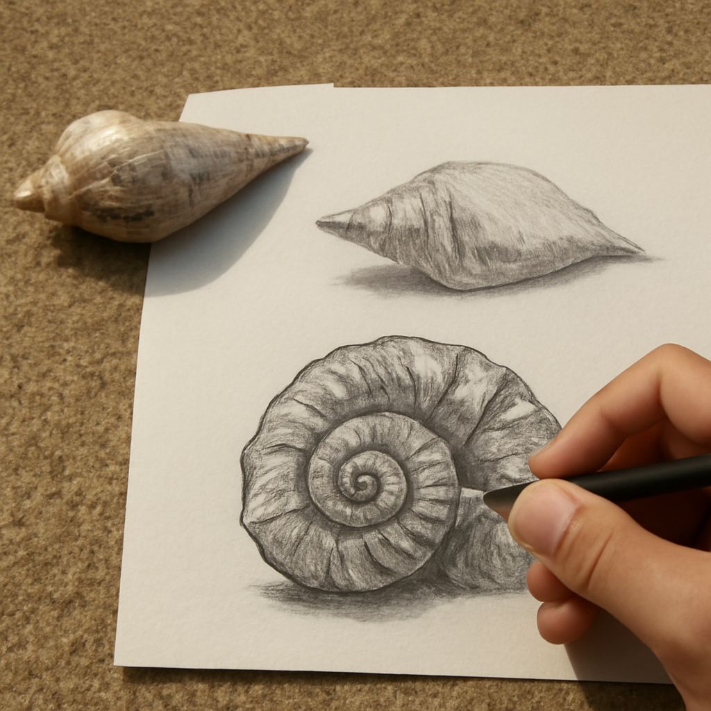 Shell drawing and value scale drawing techniques