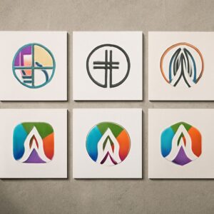 Modern church logo and ministry logos for children's ministry