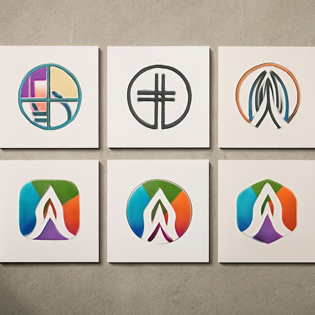 Modern church logo and ministry logos for children's ministry