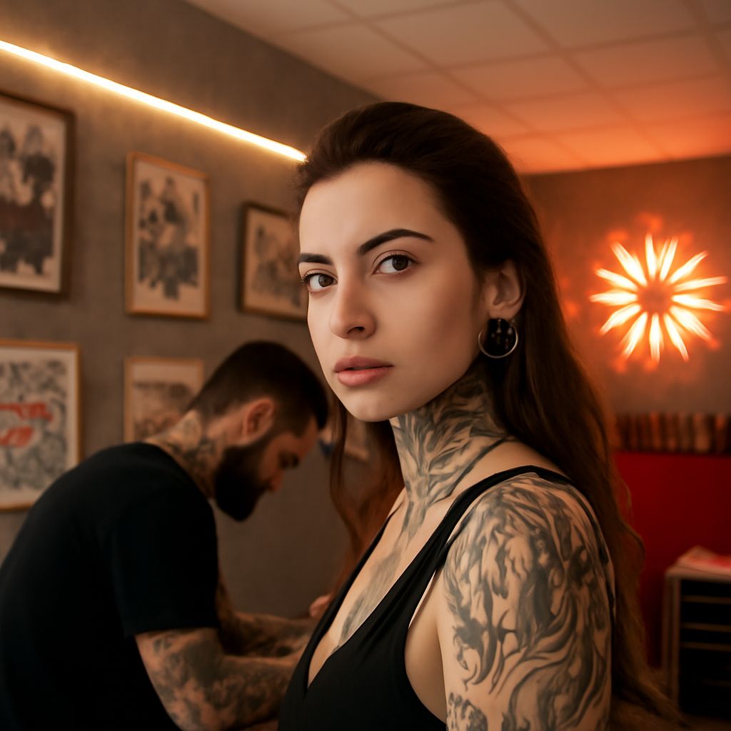 Roman numeral font and Japanese calligraphy tattoo