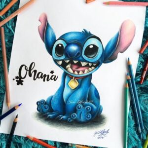 Stitch sketch of arm muscle and human animal hybrid