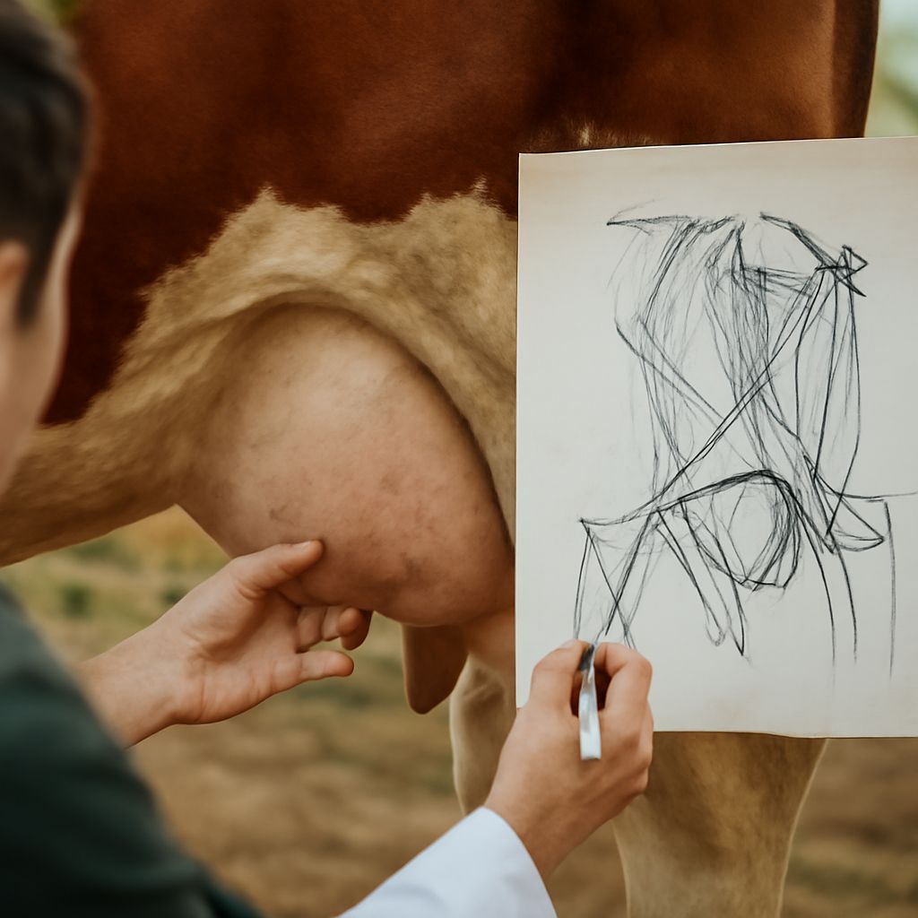 Cow udder anatomy and spine anatomy pictures