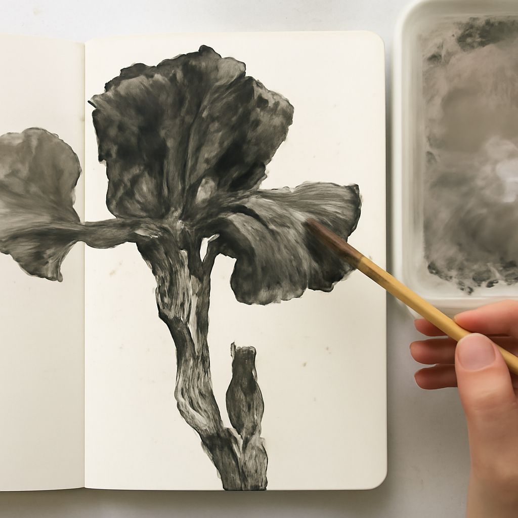 A demonstration of observational drawing and drawing from life techniques