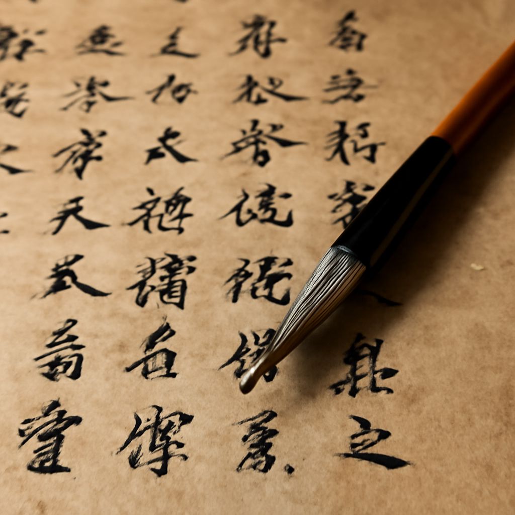 Gothic calligraphy and Chinese calligraphy styles