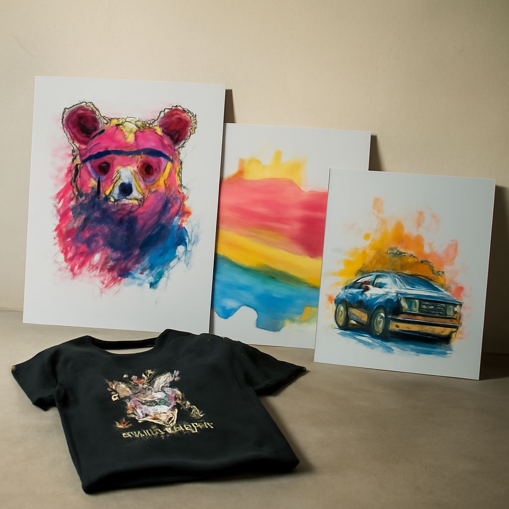 A collection of custom iron on logos and heat transfer logo designs