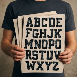 Creative typography using distressed font and jelly font