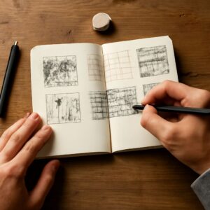 Drawing textures and architectural section drawing