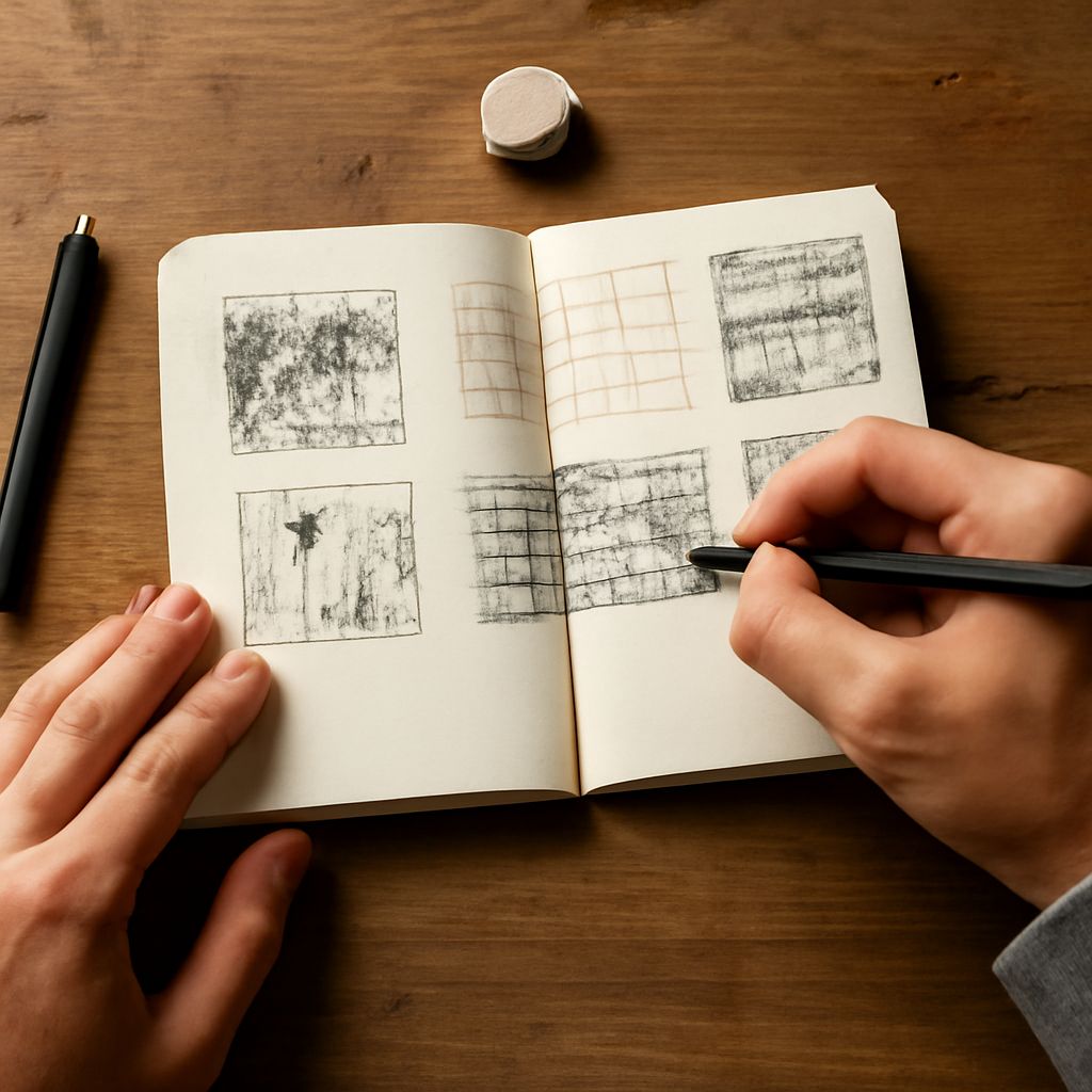Drawing textures and architectural section drawing