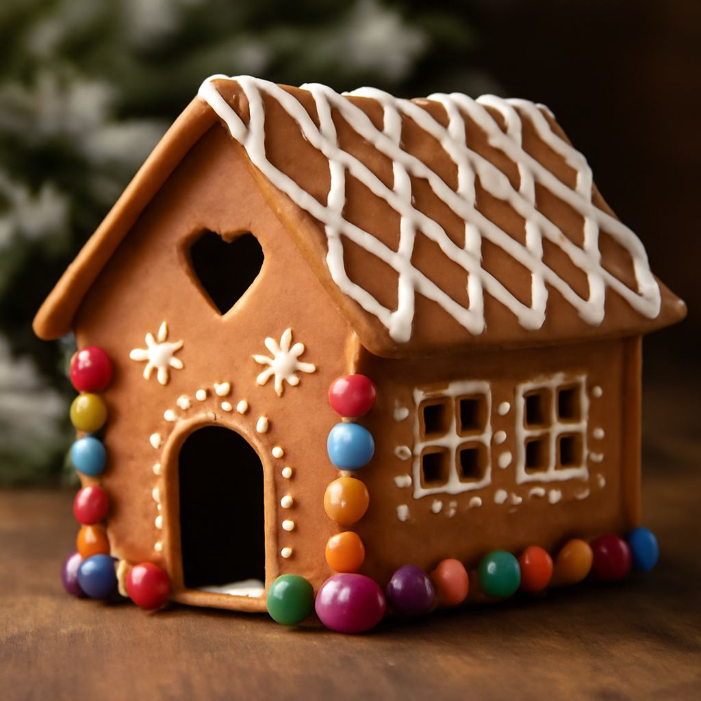 gingerbread house drawing and fonts like old english