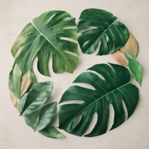 monstera leaf drawing and watercolor leaf techniques