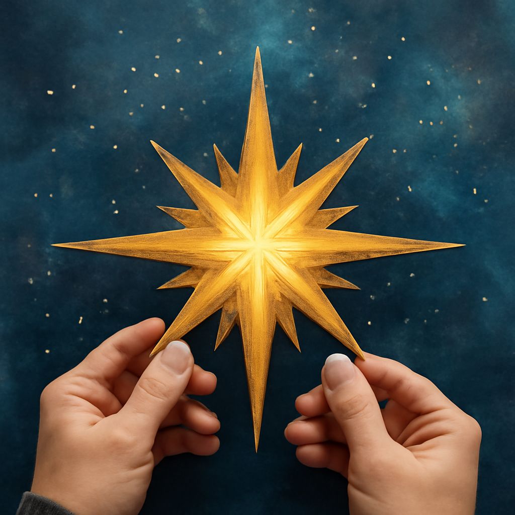 A beautiful stars watercolor using gold and yellow watercolor