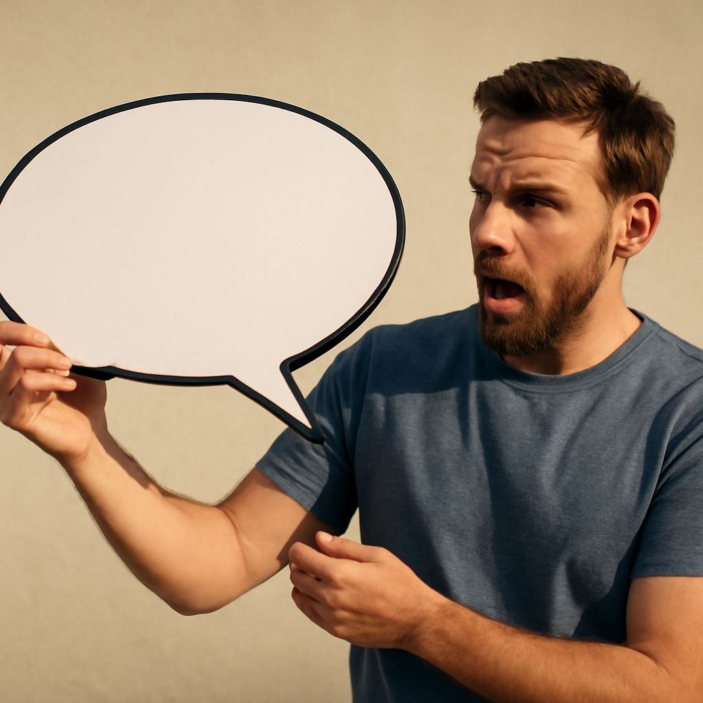 Cartoon speech bubble and cartoon word bubble typography