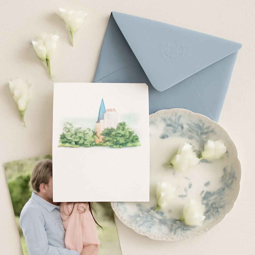 watercolor save the date with eucalyptus watercolor and 300 lb watercolor paper