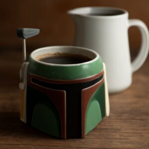 Fantasy football league logo with helmet and boba fett helmet logos