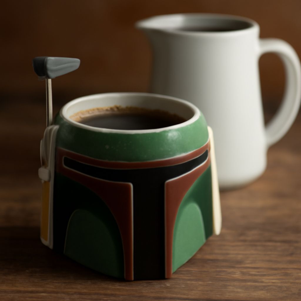 Fantasy football league logo with helmet and boba fett helmet logos