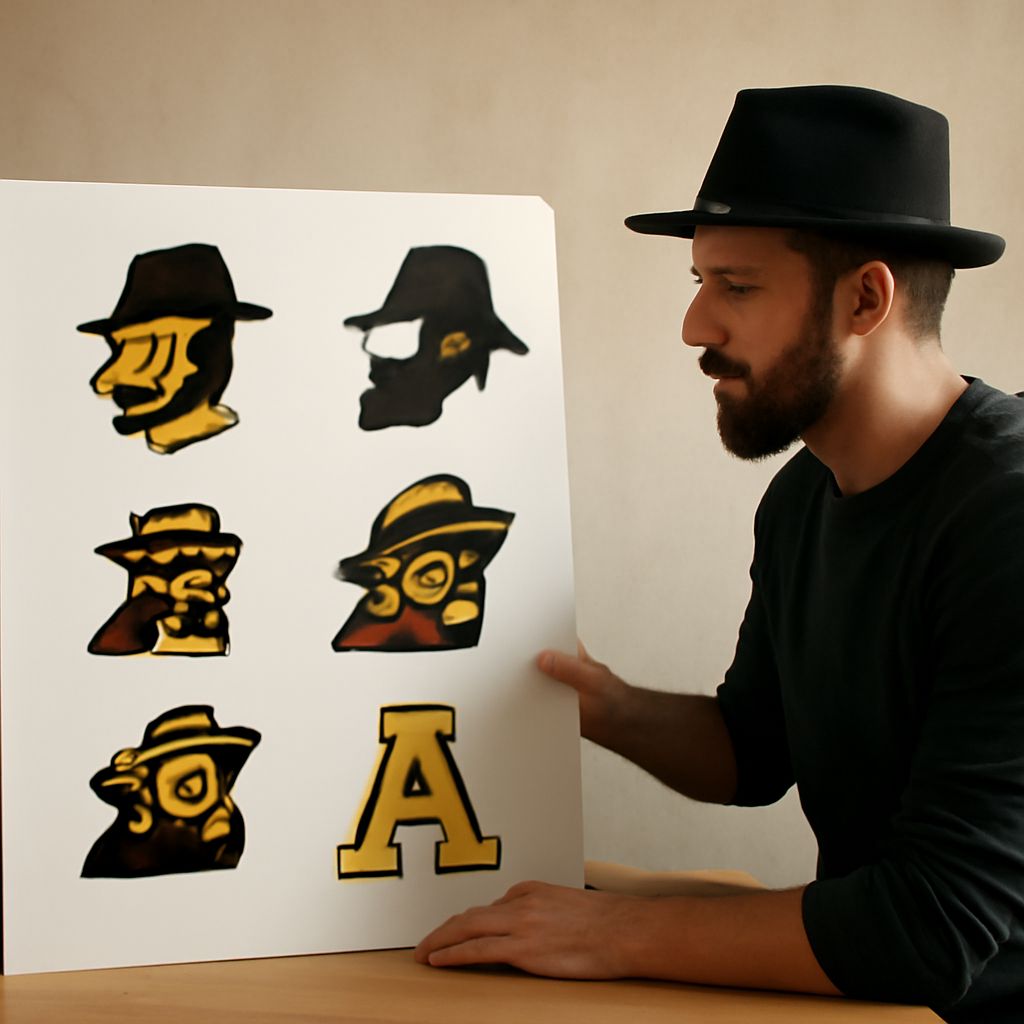 Serif logos used in dad and mountaineer designs