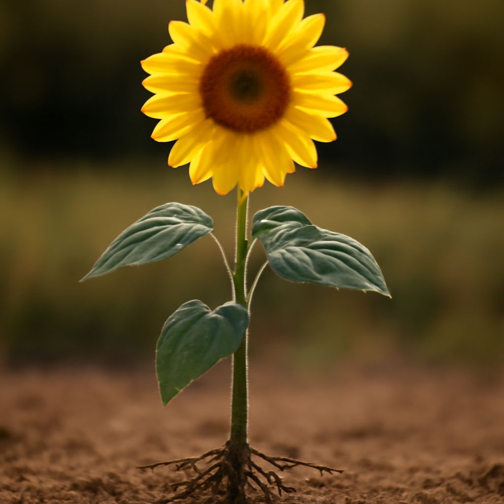 Illustration of sunflower anatomy and banjo anatomy